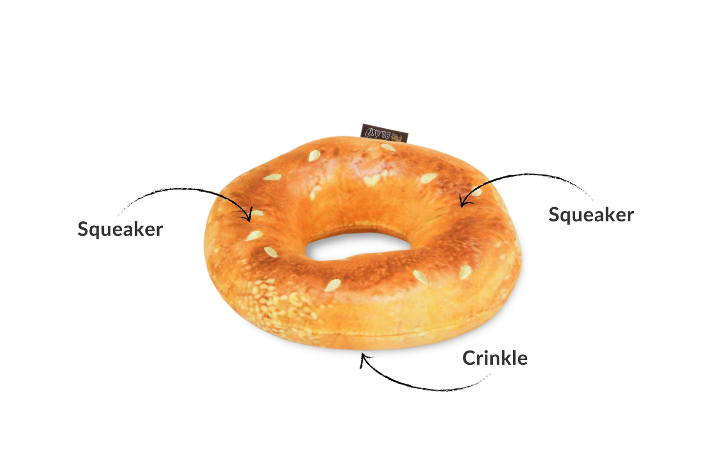 Bagel Squeaky Dog Toy