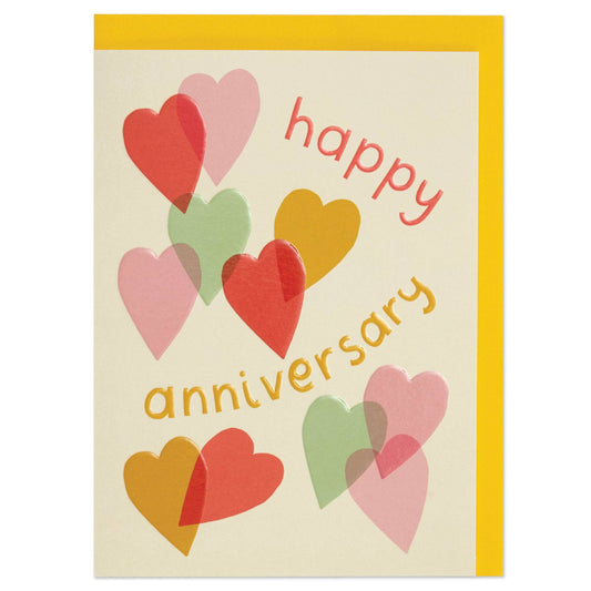 Happy Anniversary Hearts Card