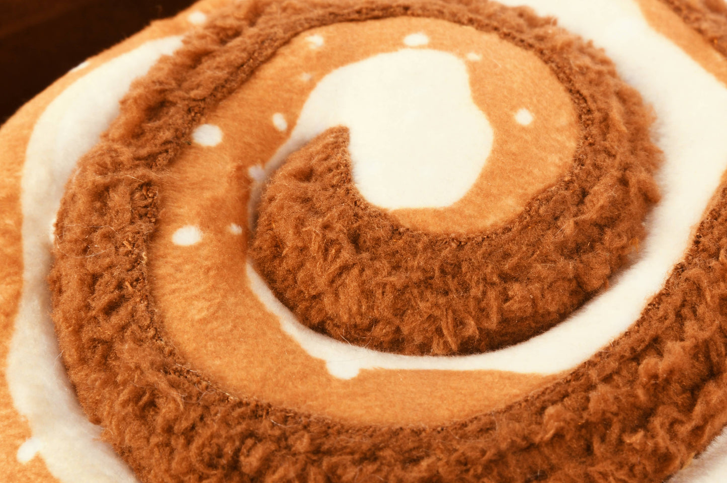 Cinnamon Bun Squeaky Dog Toy