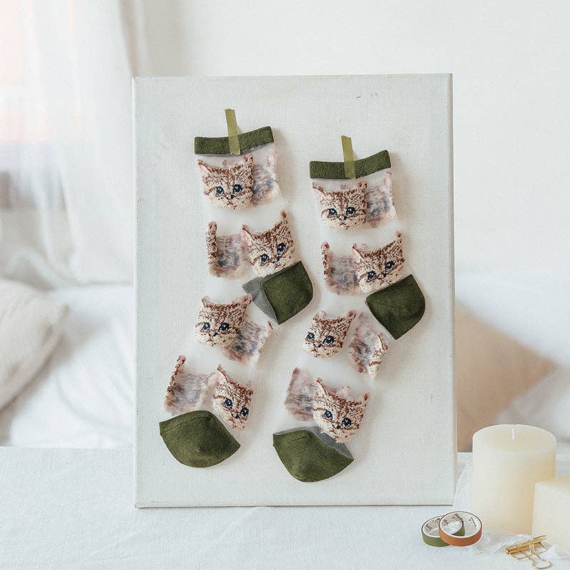 Cat Sheer Socks