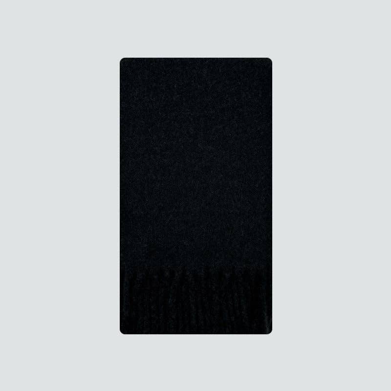 Black Oversized Wool Scarf