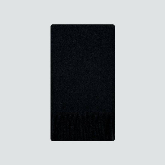 Black Oversized Wool Scarf