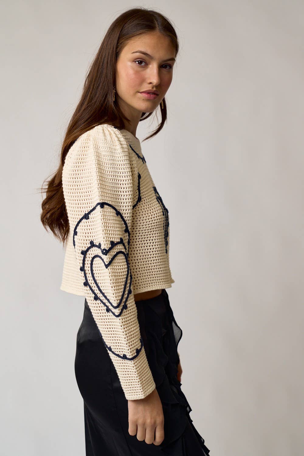Cropped Marceline  Yarn Sweater