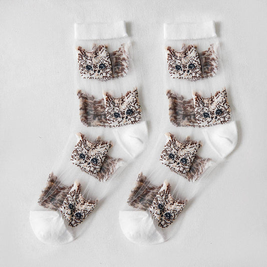 Cat Sheer Socks