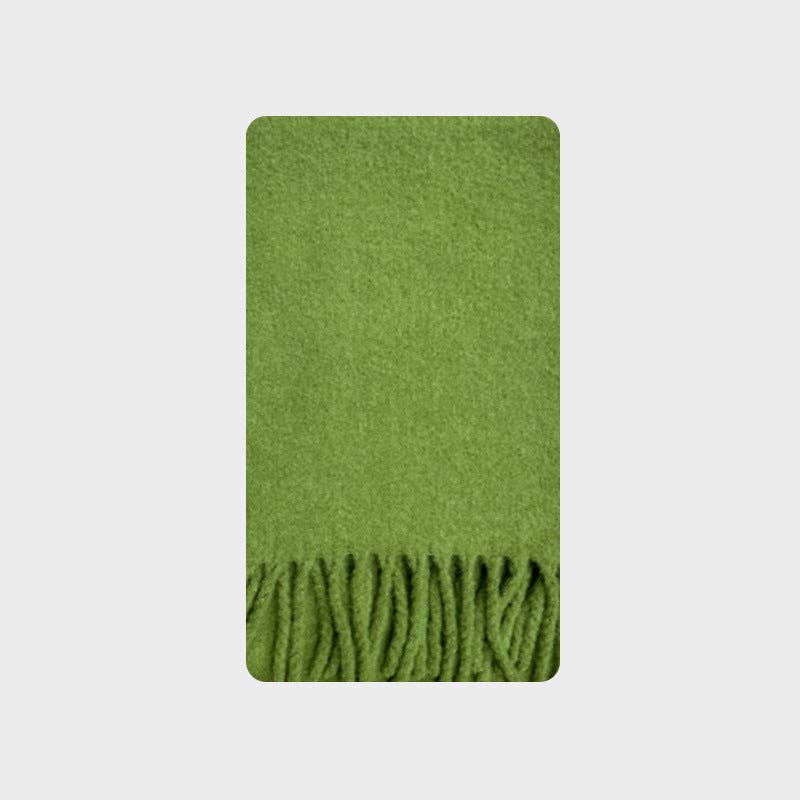 Green Oversized Wool Scarf