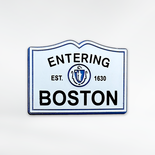 Entering Boston Road Sign Magnet