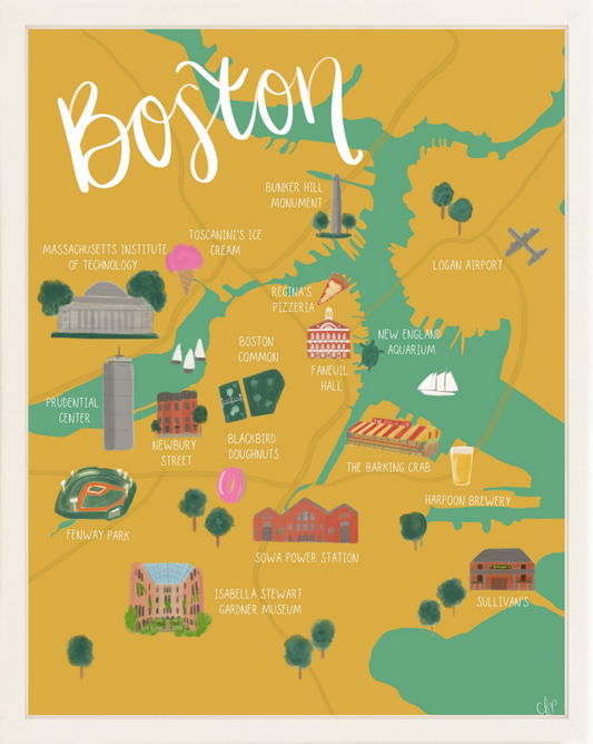 Limited Edition Boston Map Print