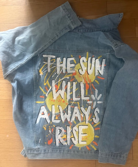 "Rise" Handpainted Denim Jacket