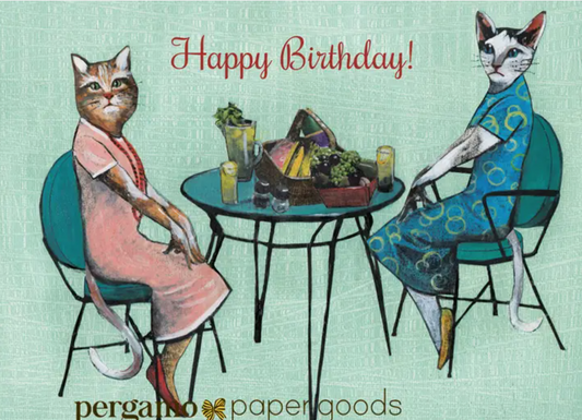 Fancy Cats Birthday Card