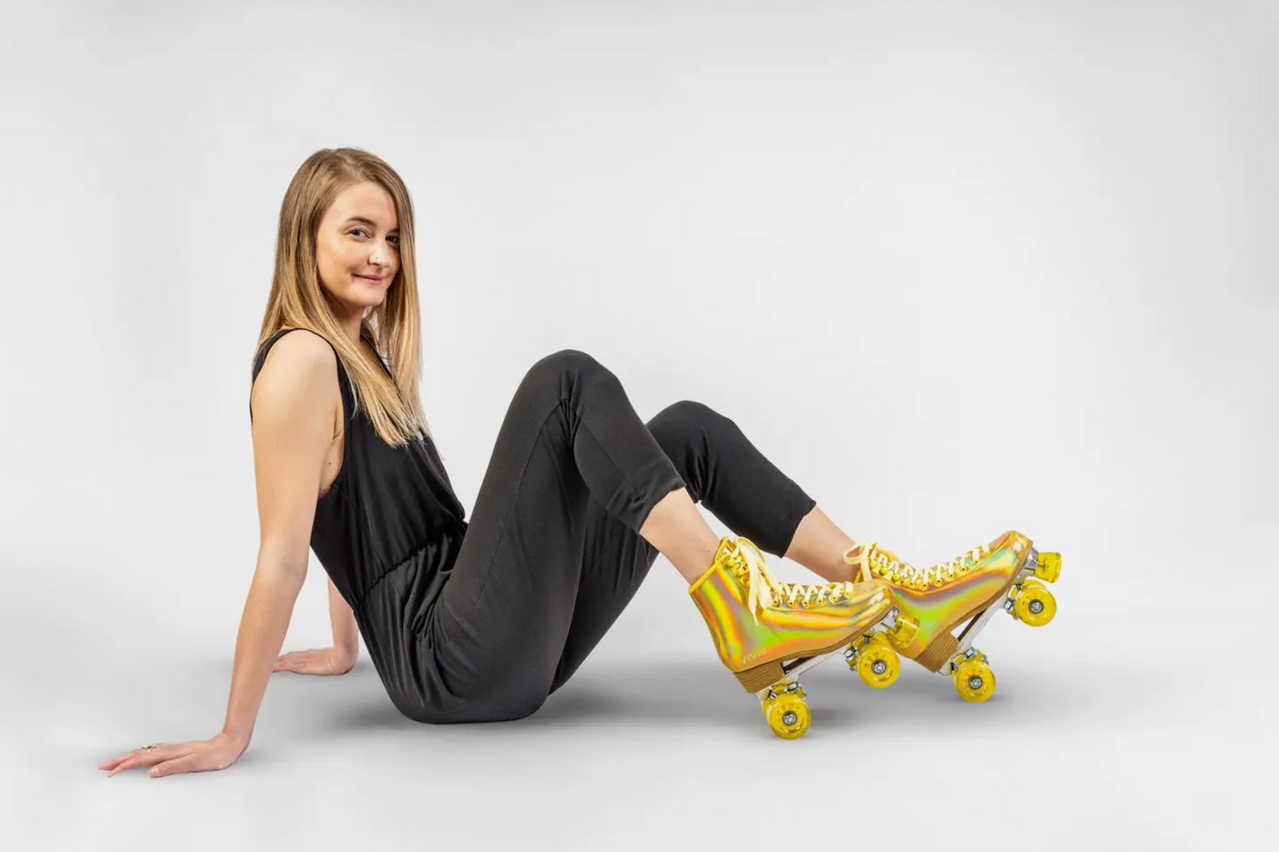 Gold Prisma Roller Skates