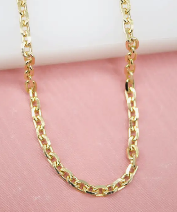 Gold Filled Diamond Rolo Chain