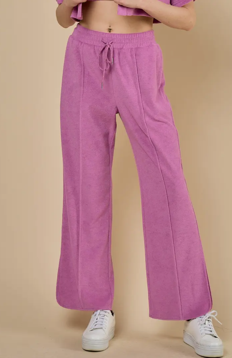 Orchid Terry Cloth Pants