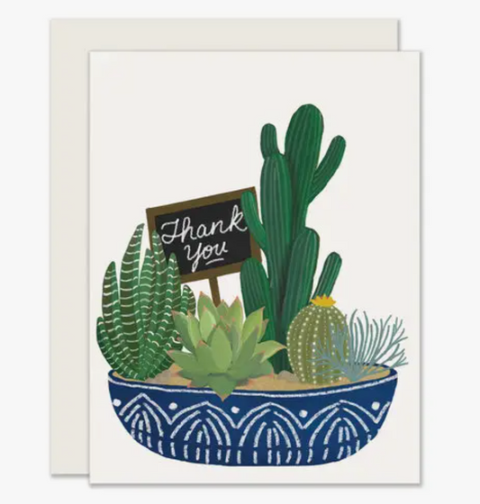 Succulent Thank You Card