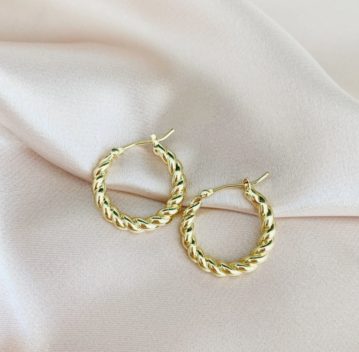 Gold Filled Twist Hoops