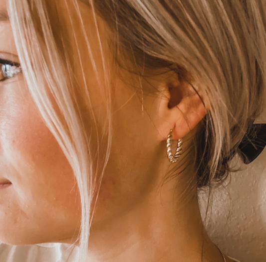 Gold Twist Hoops