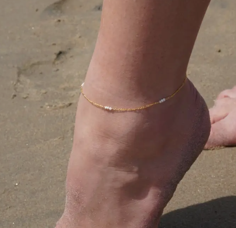 Pearl and Gold Filled Anklet