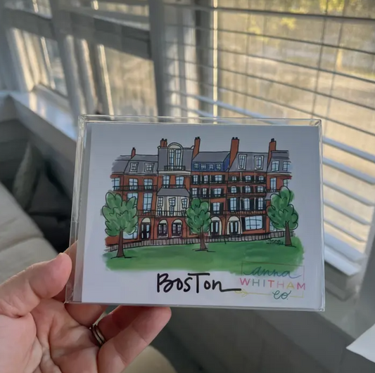 Boston Brownstone Greeting Card