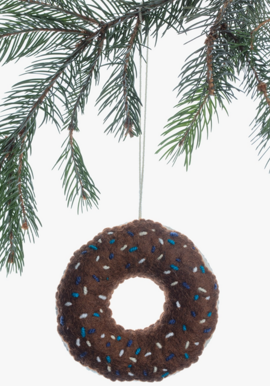 Chocolate Donut Ornament