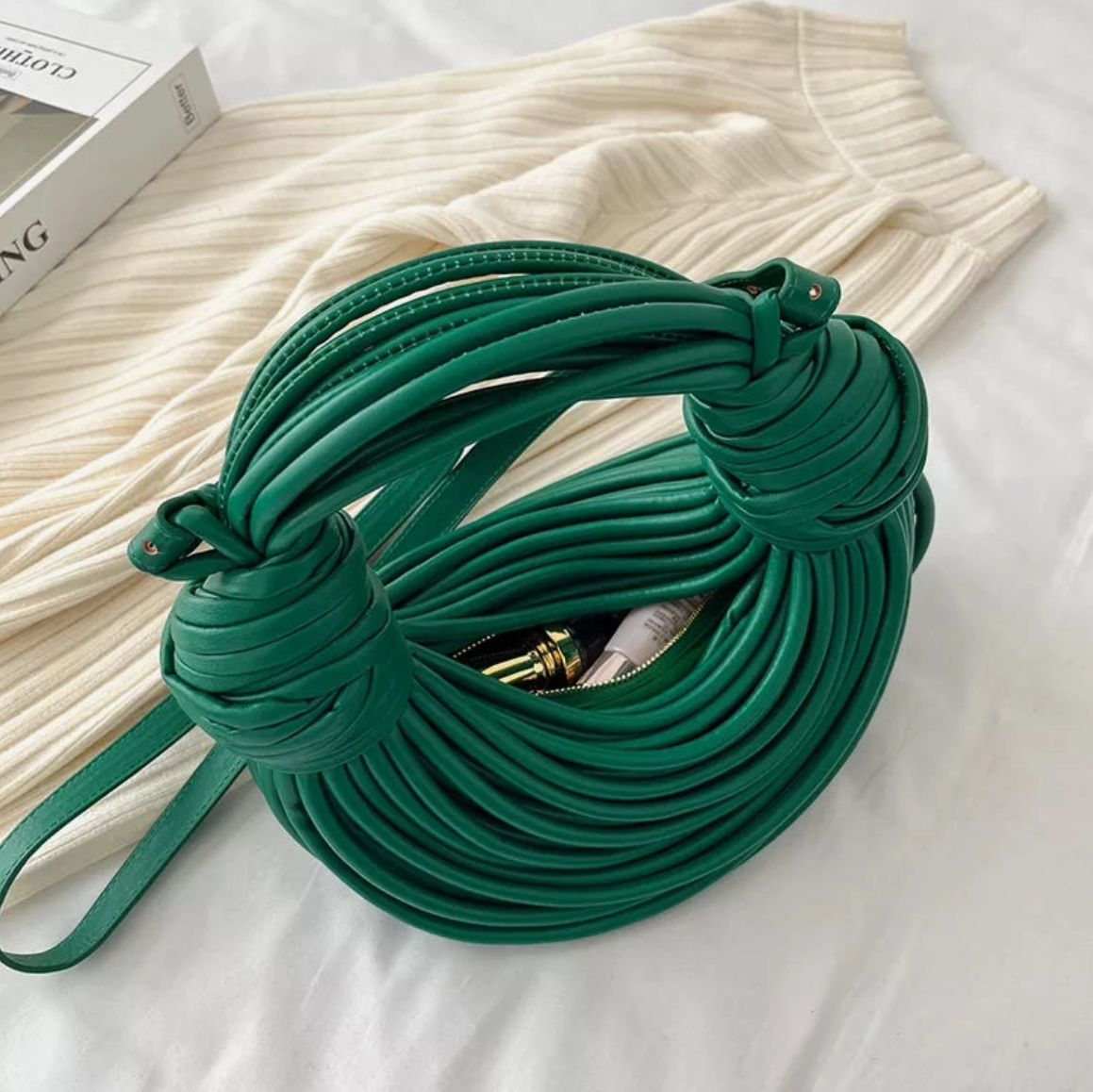 Kelly Green Double Knot Bag