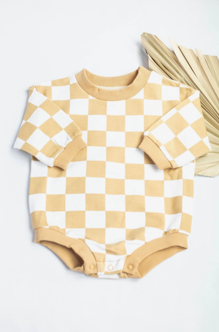 Checkered Baby Onesies