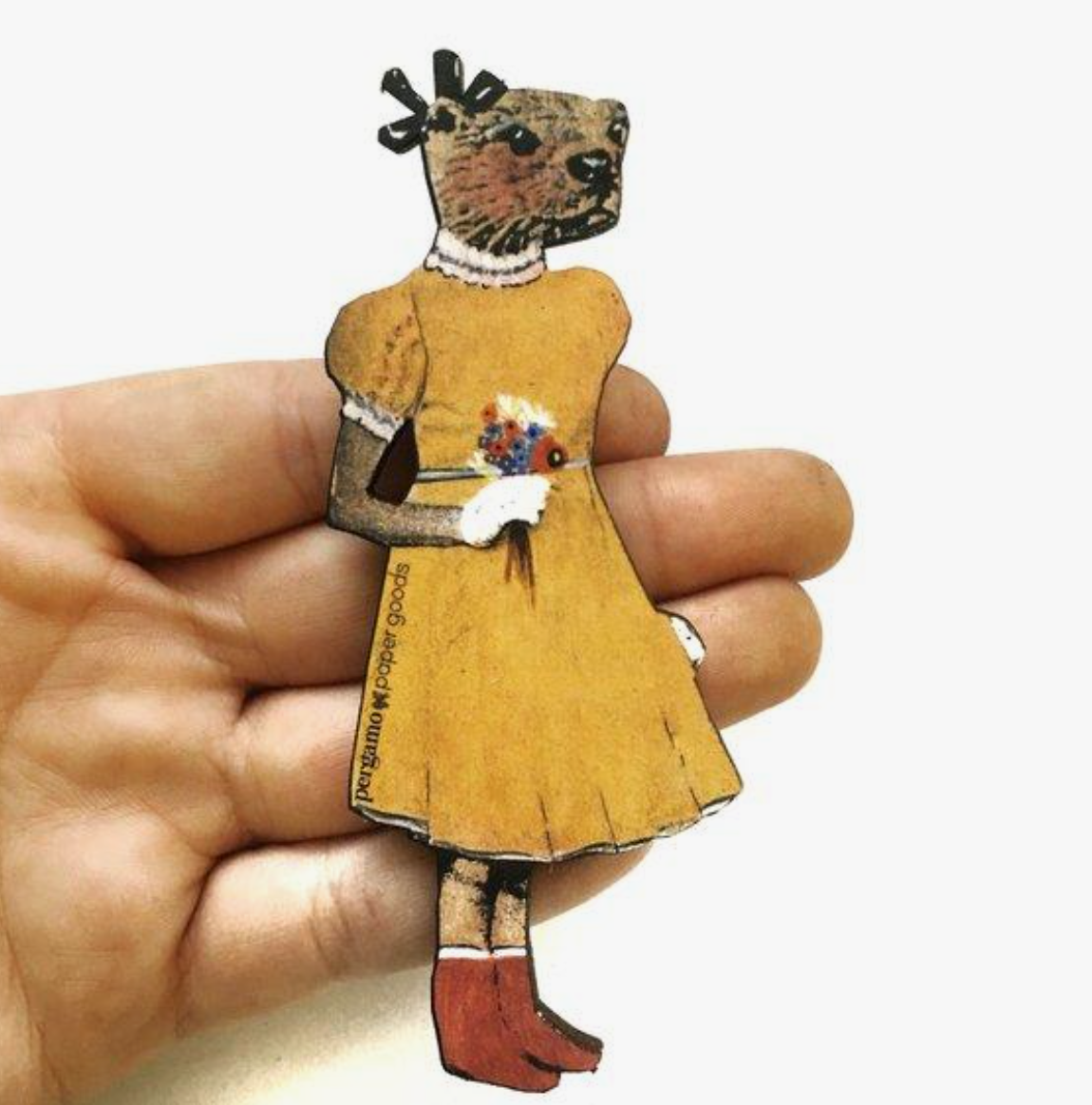 Otter Girl Wood Magnet