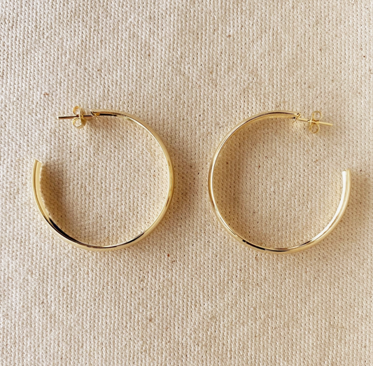 Gold Filled 40mm C Hoops