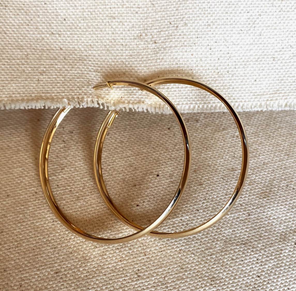 Gold Filled 50mm Hoops