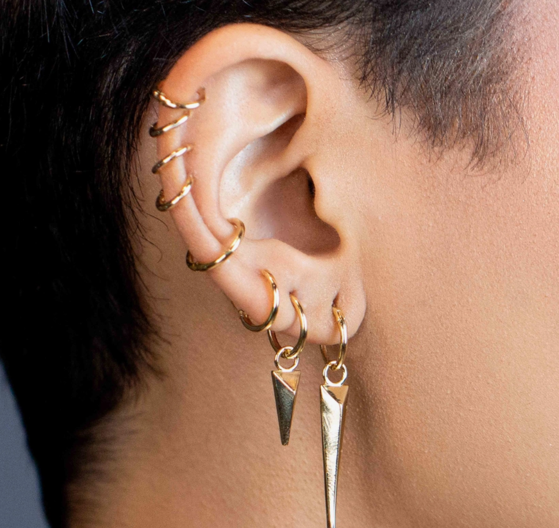 Mini Seamless Clicker Hoop Earrings