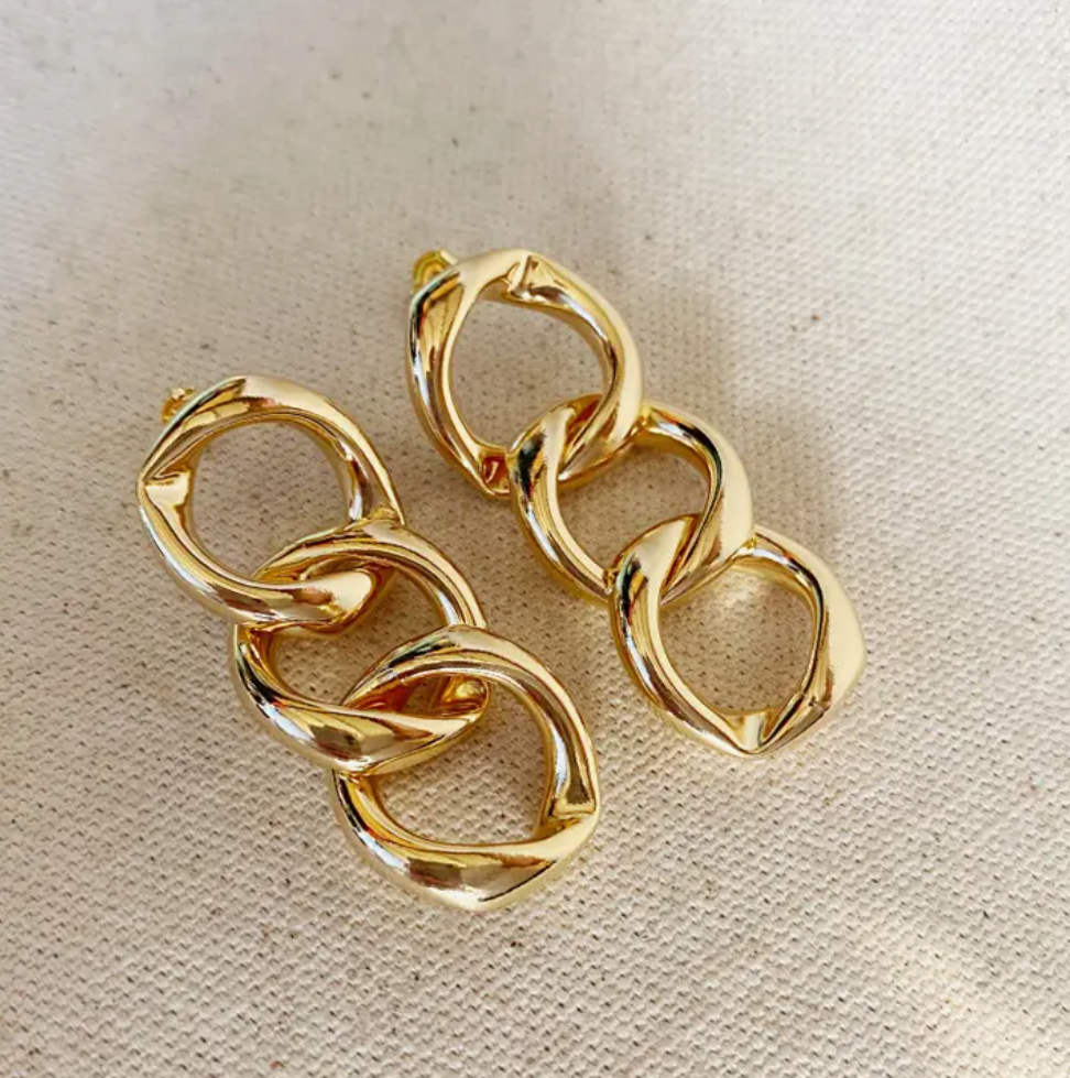 Gold FIlled Chain Drop Earrings