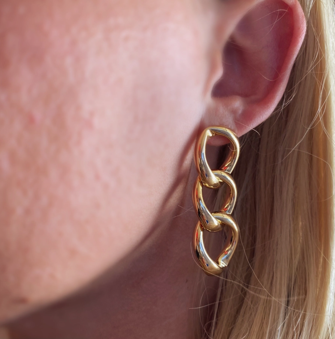 Gold FIlled Chain Drop Earrings