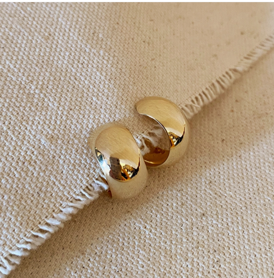 Gold Filled Chunky Hoop Earring