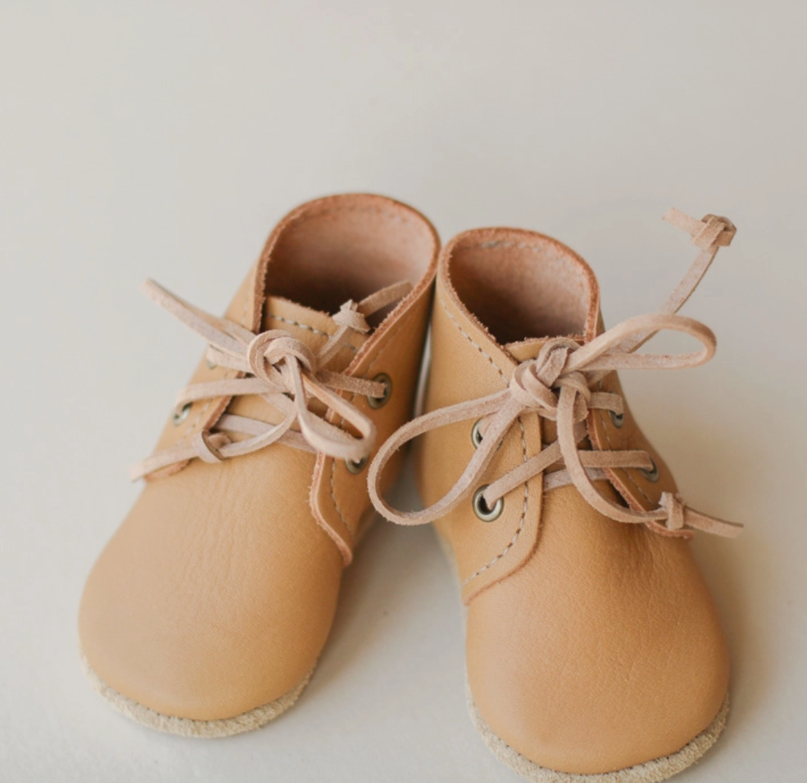 Honey Leather Baby Boots
