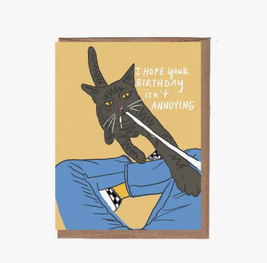 Annoying Cat Birthday Card