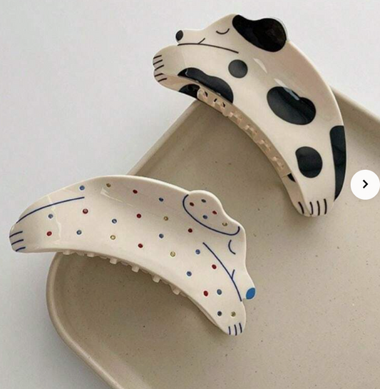 Dalmatian Claw Clip