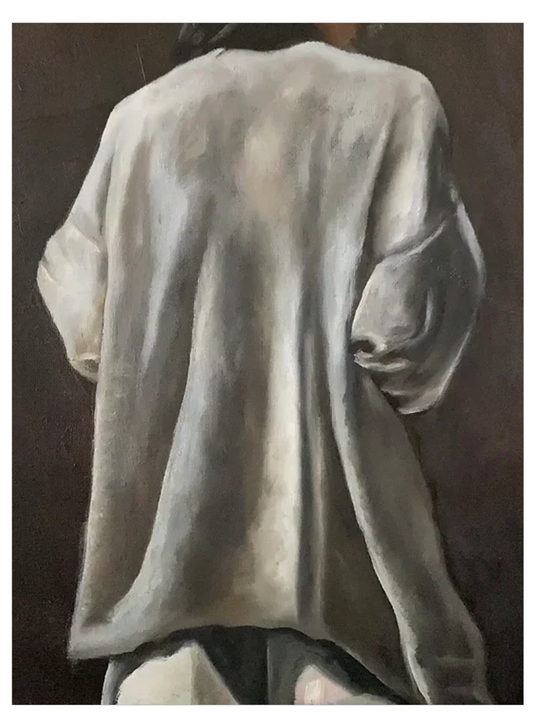 Woman in Gray Sweater 8.5''x11'' Print