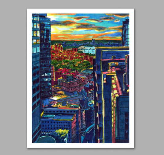 Boston, From the 25th Floor Print