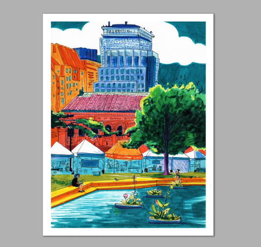 Market Day in Copley Square Print