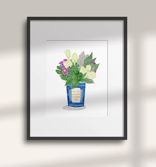 Hydrangea + Coffee 8x10 Art Print