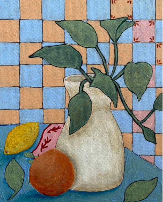 Citrus White Vase 8"x10" Print
