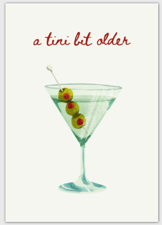 Martini Birthday Card