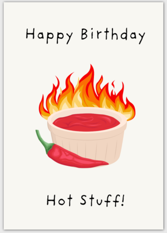 Hot Stuff Birthday Card