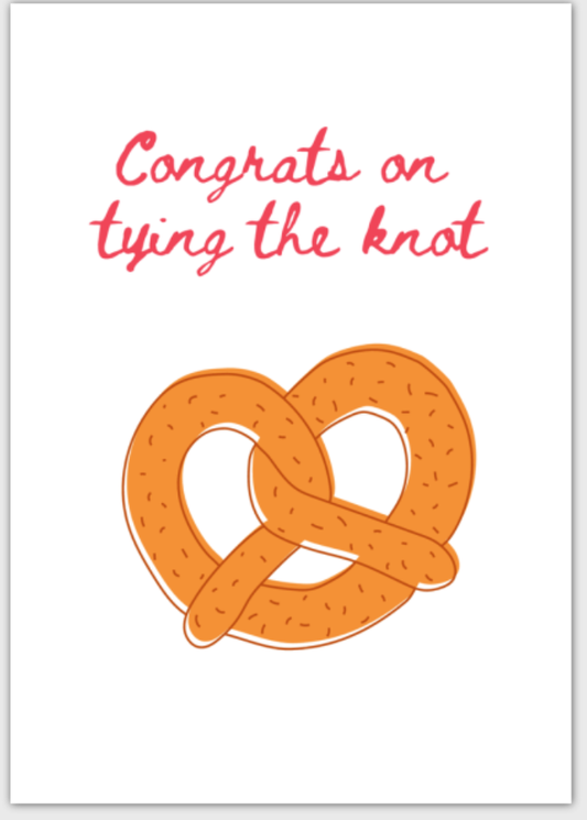 Tying the Knot Pretzel Card
