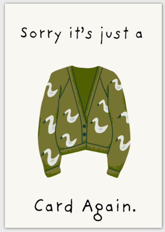 Cardigan Birthday Card