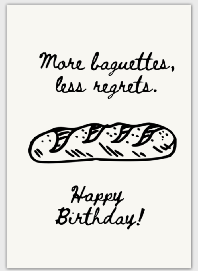 More Baguettes Card