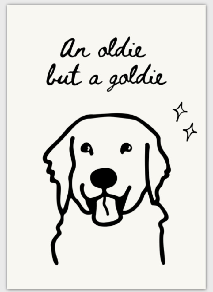 Golden Retriever Birthday Card
