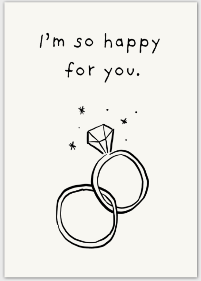 I'm So Happy For You Wedding Card