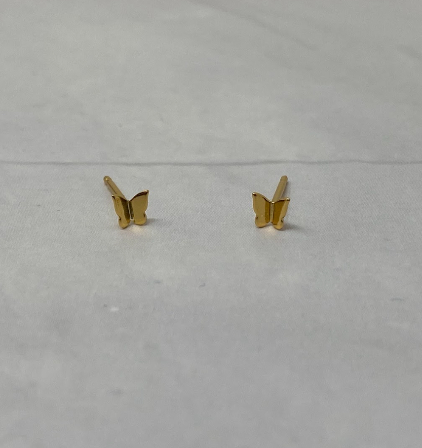 Gold Butterfly Studs