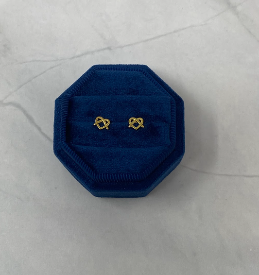 Gold Pretzel Studs