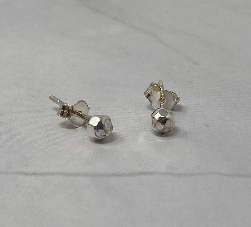 Silver Hammered Studs