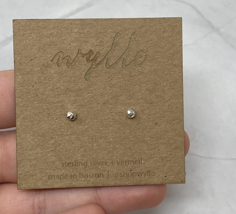 Silver Hammered Studs